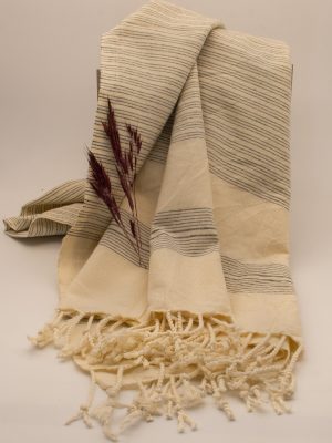 Naturel Çizgili Peştemal